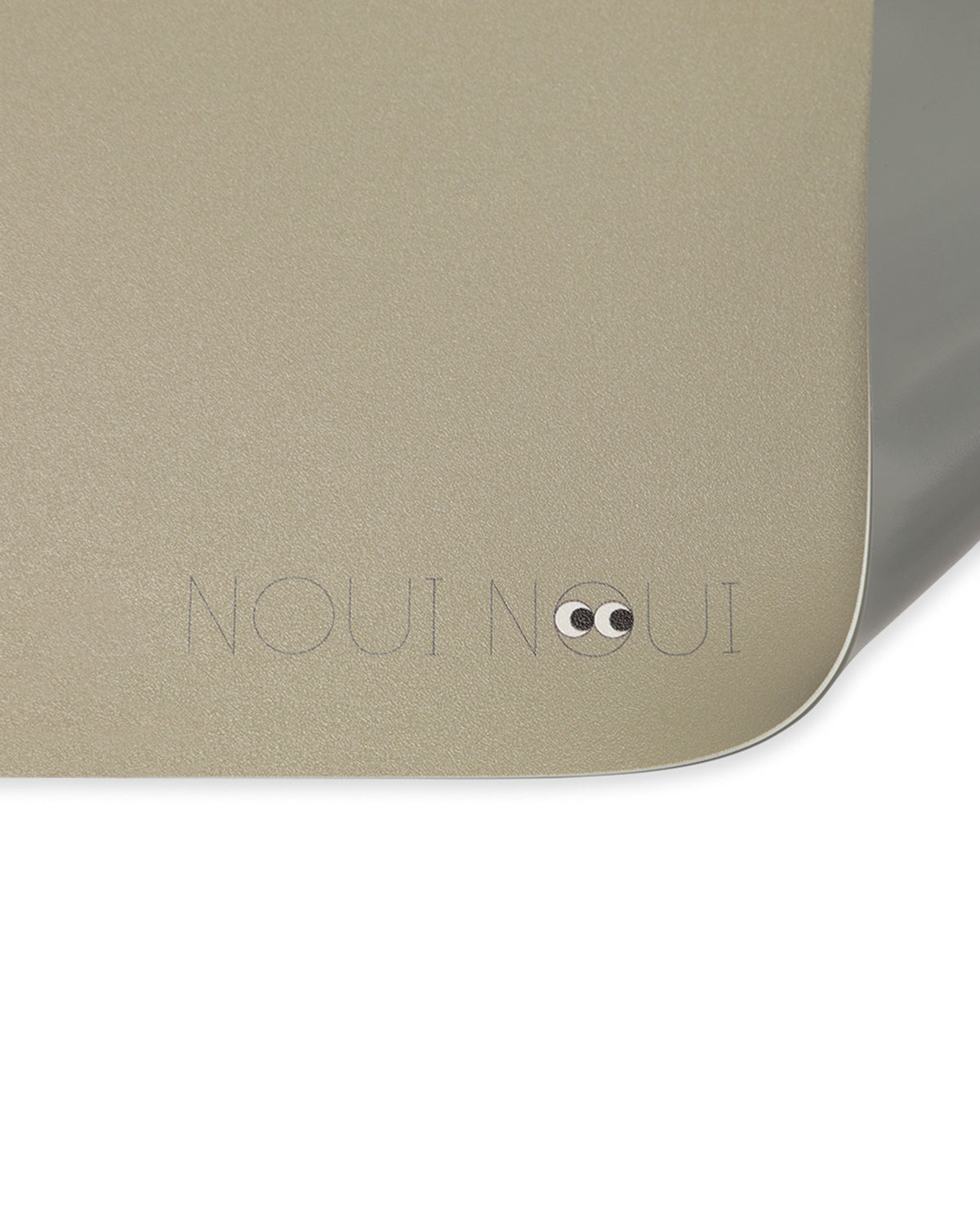 Placemat in olive haze gray. Soft and durable.