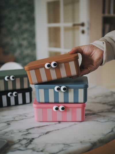 Kids Lunch Box with 3 Removable Trays - blue