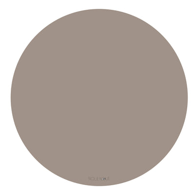 Durable round floor mat in cocoa for high chairs – easy to clean and protects floors