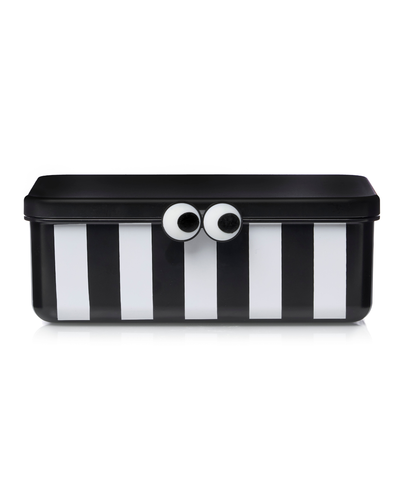Kids Lunch Box with 3 Removable Trays - black