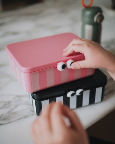 Kids Lunch Box with 3 Removable Trays - pink