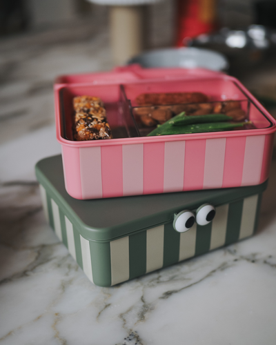 Kids Lunch Box with 3 Removable Trays - pink