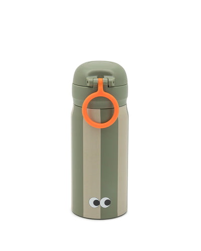 Striped double-wall stainless steel water bottle for kids – keeps drinks cold and leak-proof