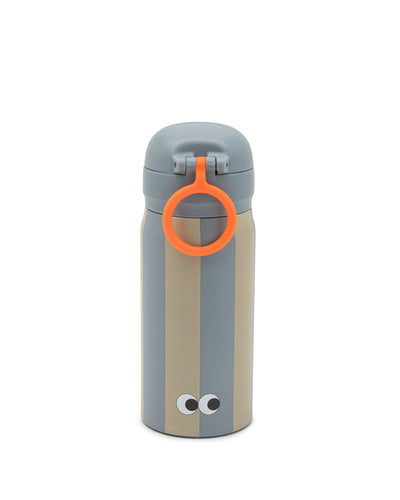 Striped double-wall stainless steel water bottle for kids – keeps drinks cold and leak-proof