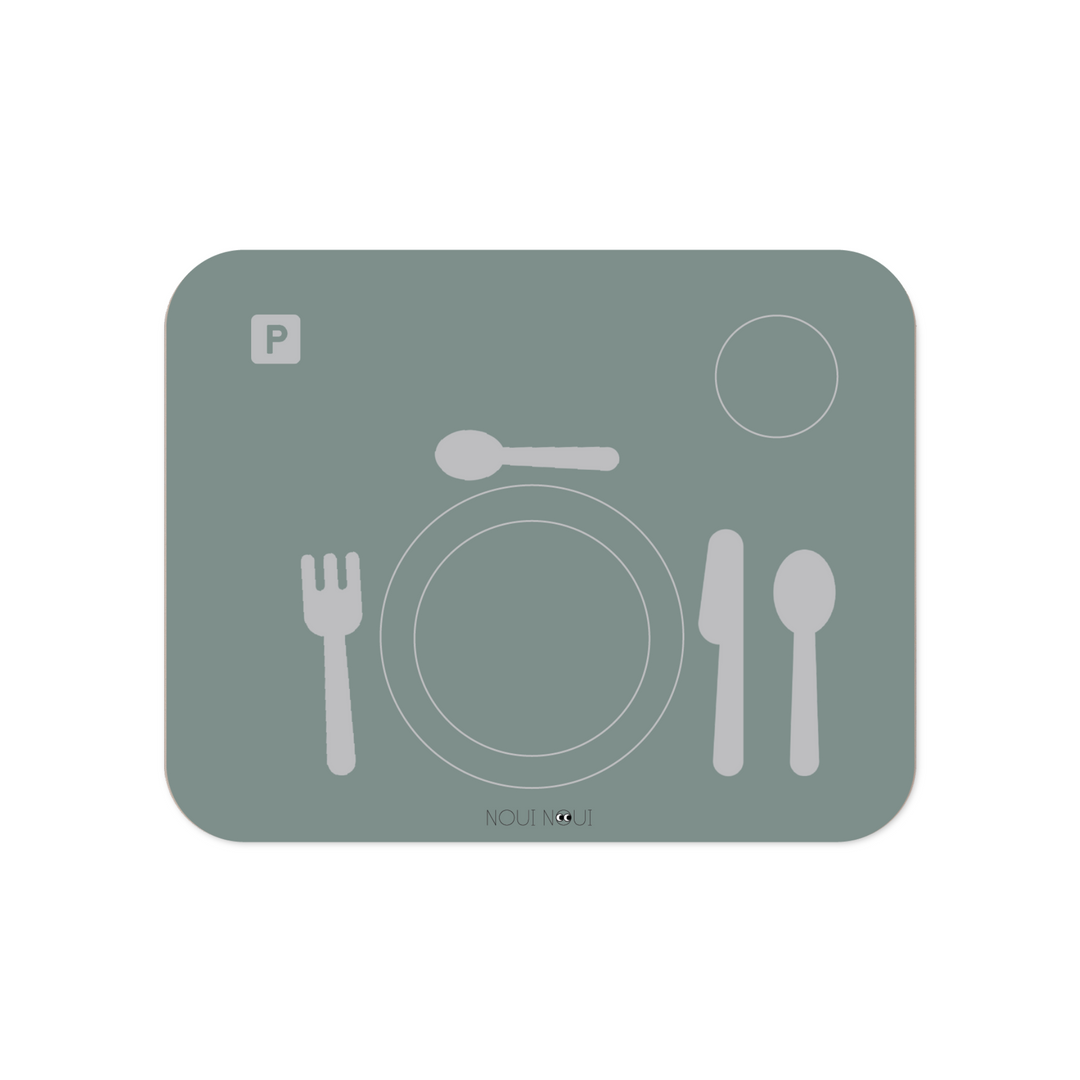 Placemat - Learning table setting - Granite grey