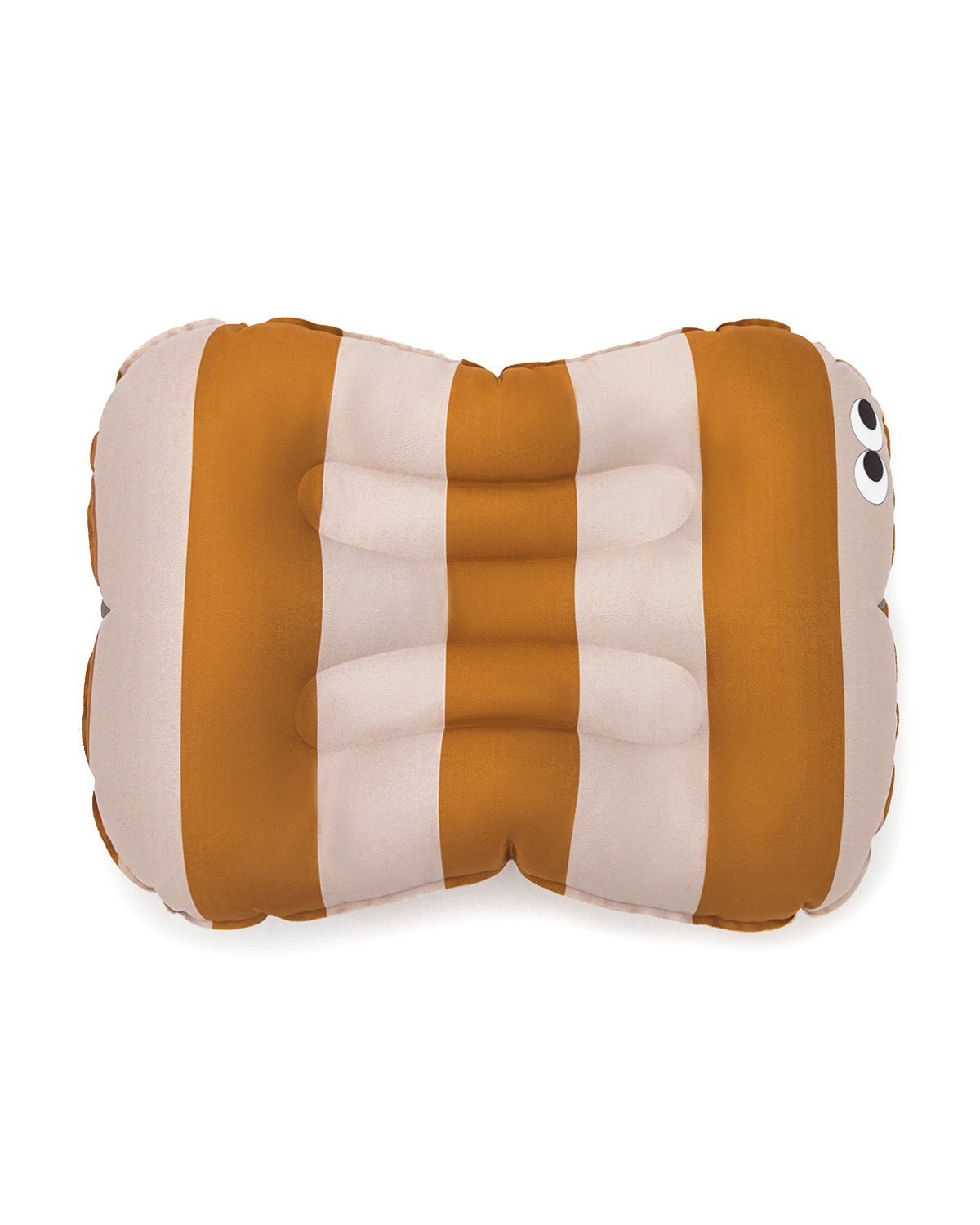 alt="Inflatable child booster seat cushion with carry bag, elastic strap, and anti-slip dots"