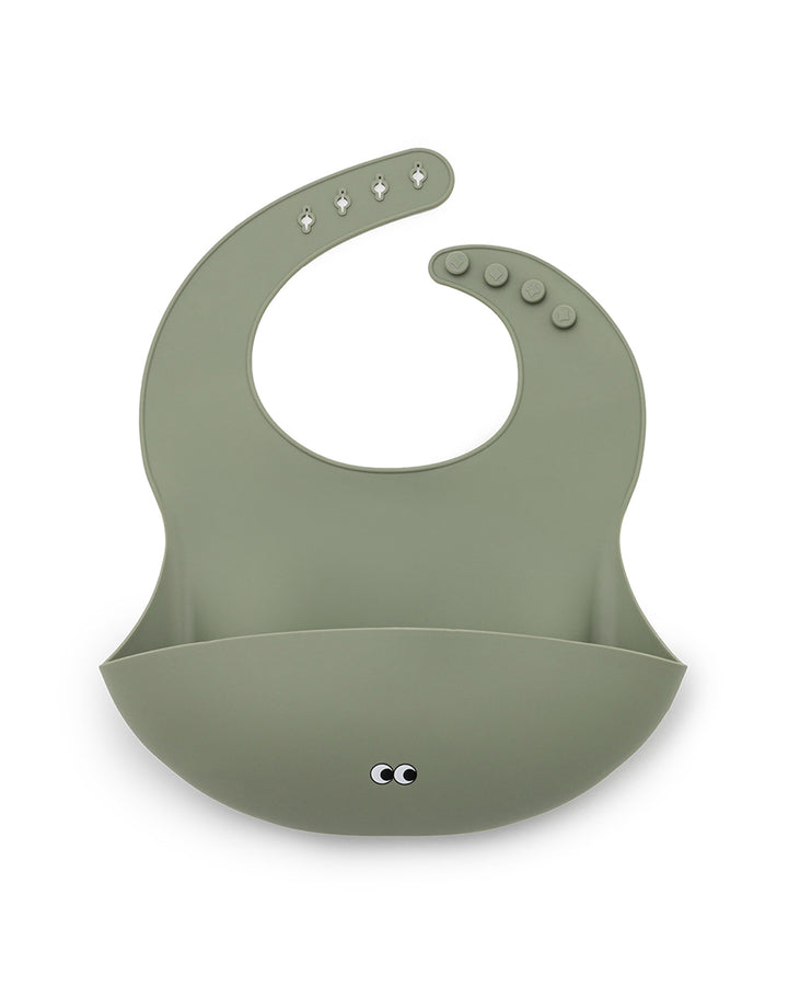 Silicone bib - dusty olive