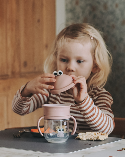 Frog Cup® 360° Leak-Proof Trainer Cup with Handles - Rosa