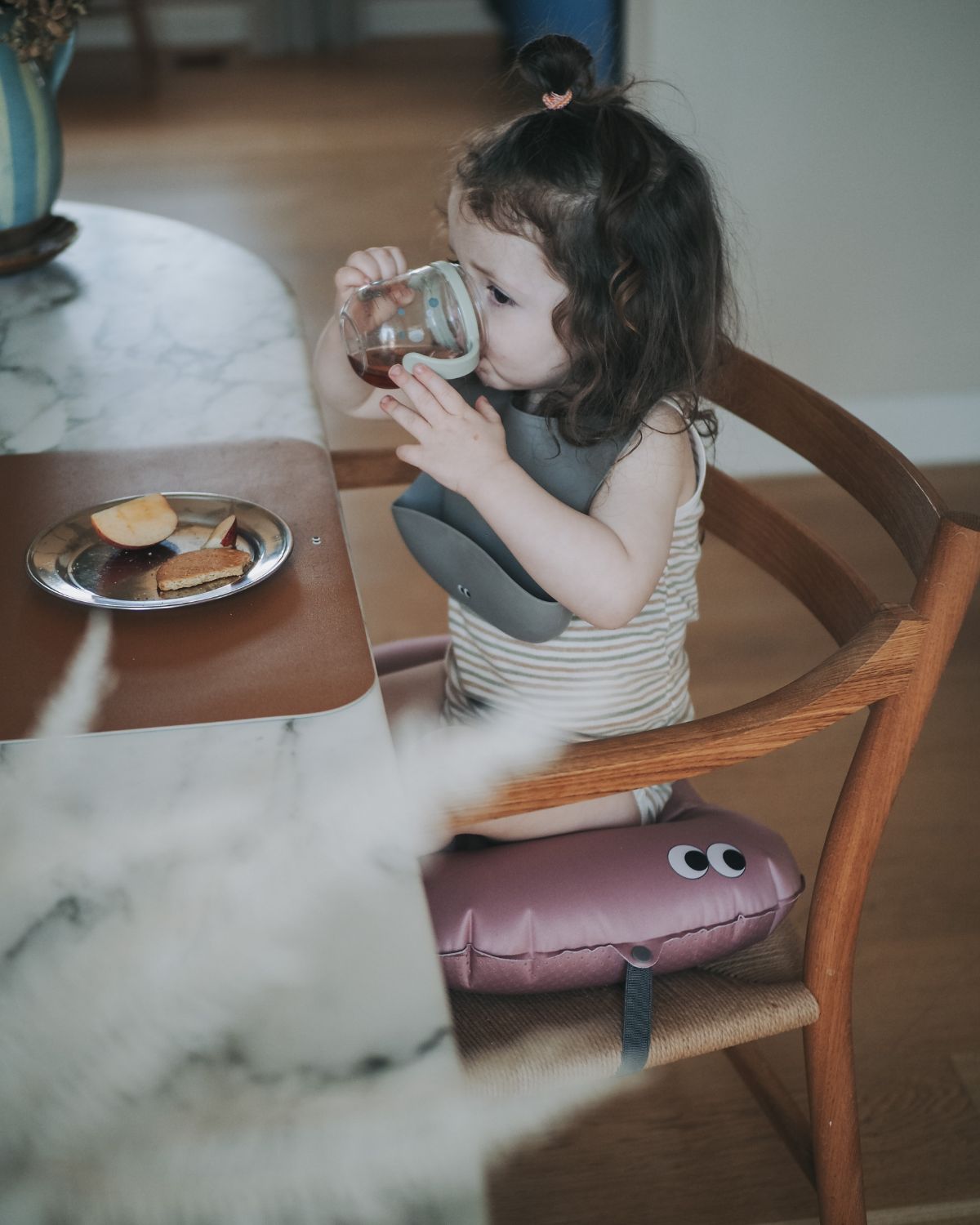 Oppustelig siddepude - old rose