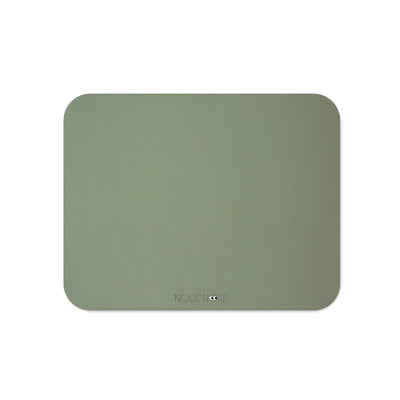 Placemat in dusty olive color. 